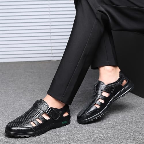 Men's Working Business Casual Sandals Man Summer Breathable Synthetic Leather Walking Office Oxfords Male Cocktail Party Fashion Dress Formal Shoes4