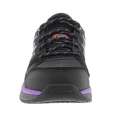 Skechers for Work Women's Conroe Kriel Work Shoe,Black/Purple,5 M US