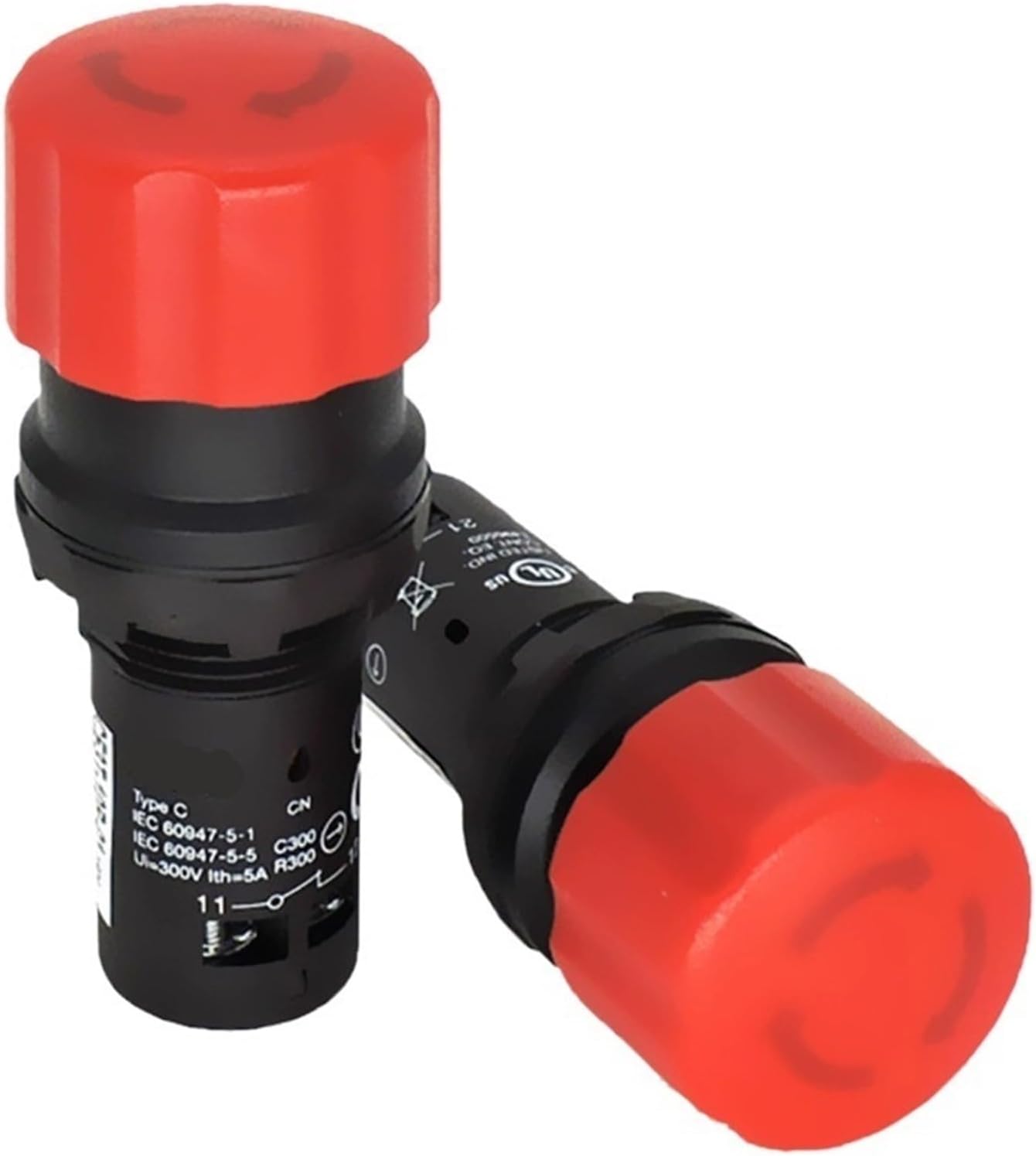Emergency Stop Button CE4T CE3T self-Locking Rotation Reset Φ22 Mushroom Head Button(CE3K1-10R-02)