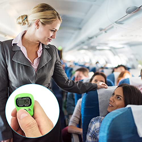 AFUNTA 6 Pcs Electronic Clicker Counters, 2 Pcs Metal Handheld Tally Counter with Lanyard & 4 Pcs LED Electronic Digital Finger Counters Pitch Counter, for Counting Golf, Goods, Knitting