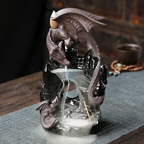 Gelory Dragon Incense Holder Backflow Incense Burner, Ceramic Incense