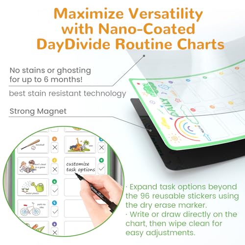 Image of JJPRO Magnetic Bedtime /Morning /Daily Routine Chart for Kids with Reward Jar-Morning Routine Chart,Daily Checklist Reward Chart for Toddlers,Reward Jar for Kids,Cute Visual Schedule Board for Home