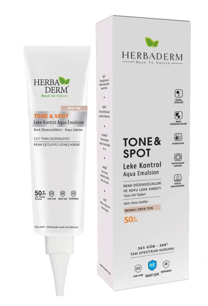 Herbaderm Tone & Spot Tam Spektrum Koruma Koyu Leke Karşıtı Ve Renk Düzenleyici Renkli Orta Ton