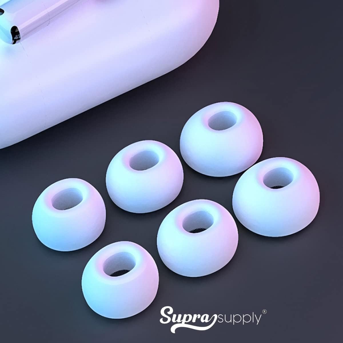 Fixador Auricular Ponteira Borrachinha Pontas Fone Compatível com Airpods Pro Supra Supply (Médio)
