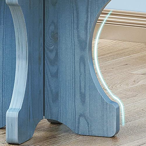 Sofá taburete multifuncional y cómodo para mesa de centro con soporte de madera maciza 5