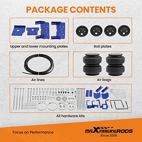 Maxpeedingrods Rear Air Suspension Bag Kit For Ford F-250 F-350 Super Duty 2011-2016 F-450 2011-2014 Air Ride Spring Kit #TOP4