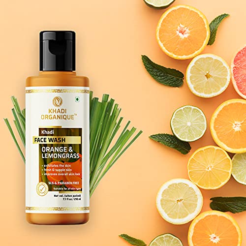 Image of Khadi Organique Orange and Lemongrass Face Wash - 210Ml