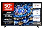 TCL 50T69C 50 Zoll QLED, Direct LED TV, 4K HDR TV, Smart Google TV (Dolby Vision & Atmos, Motion Clarity, Kompatibel mit Google Assistant & Alexa)