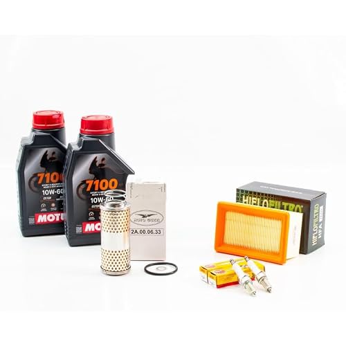 Kit Révision Filtres Bougies pour MOTO GUZZI V9 BOBBER 850 de 2016 à 2020 - MTL 7100 10W60 2L