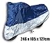 Produktbild Outdoor Abdeckplane XL (246 x 105 x 127cm) blau/silber für Roller / Motorrad