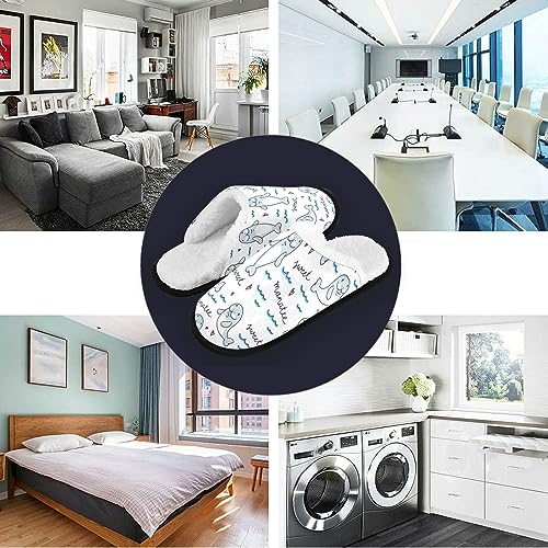 Cute Cartoon Manatee Slippers Memory Foam Non-Slip Indoor House Slippers Bedroom Hotel Home Shoes for Women Men3