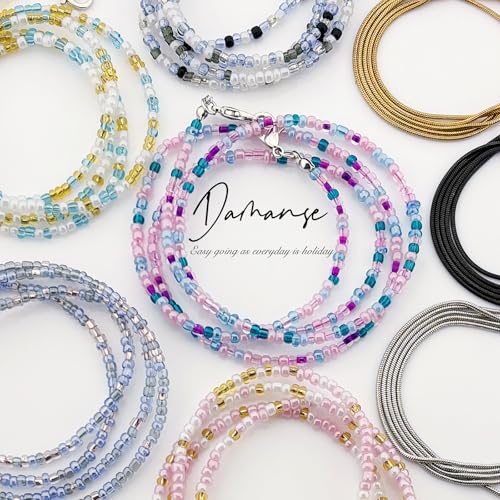 Image of Damanse Eyeglass Chain,8 Pcs Beaded Eye Glasses Strap Holders around Neck For Women
