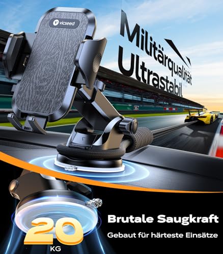 VICSEED 2026 Beste Militärische Handyhalterung Auto [20KG Starker Saugnapf] – Ansicht 3