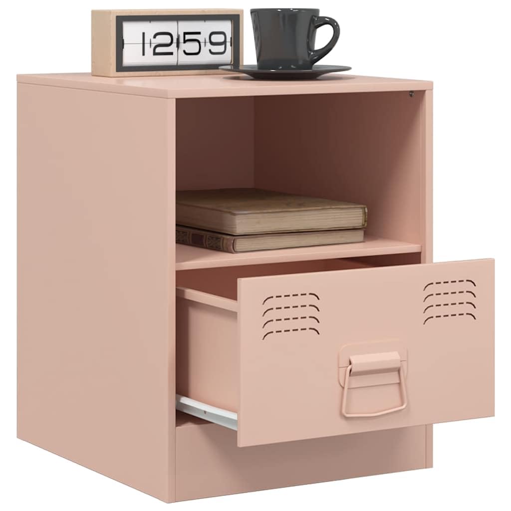 Comodini In Acciaio VidaXL – 2 Pezzi, Neri, 34,5x39x44 Cm, Moderni E Capienti