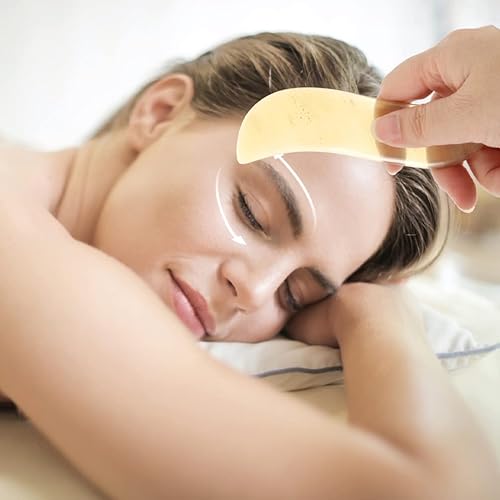 Miniatura 2 de Herramienta de masaje Guasha, herramienta facial de cuerno de buey natural, herramienta de masaje de raspado de guasha, tabla de guasha tradicional