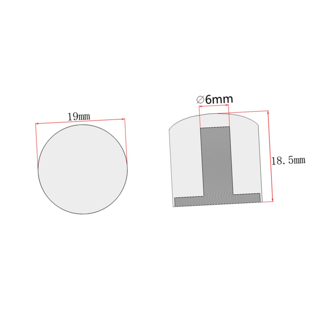 BESTonZON 3pcs Red Guitar Effects Pedal Control Knobs Volume Bass Knob Caps for Replacement