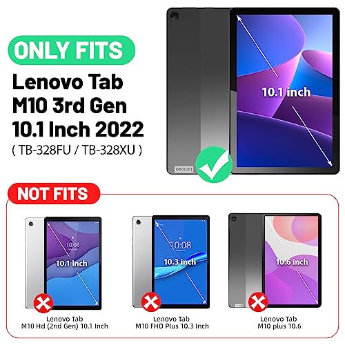 SEYMCY Case for Lenovo M10 3rd Gen 10.1 Inch 2022 (NOT Fit 2025/2020 Version), Full-body Shockproof with Screen Protector - Image 2
