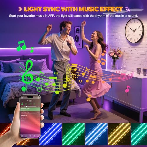 Kit de luces LED RGB BEAMNOVA 80 pies con control remoto miniatura 2