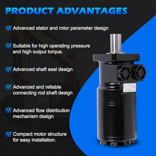 Image of 101-1008-009 | 101-1008 Hydraulic Motor | Direct Replacement for Eaton Char-Lynn H Series | Cast Iron High Torque | Displacement 400cc /r | Maximum Pressure 110BAR | 4-Hole Flange |