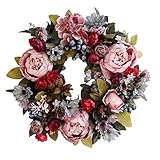 ZHAOLEI Large Garland Artificial Peony Flower Wreath Wall Hanging Front Door Wreaths Home Decoration