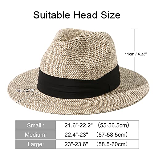 image for Lanzom Summer Beach Sun Hats for Men Foldable Floppy Travel Packable S