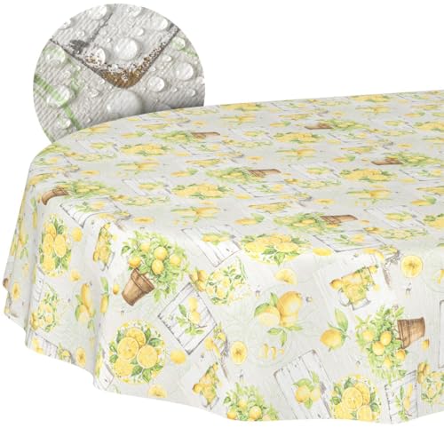 Nappe de jardin lavable et imperméable motif citron - 2