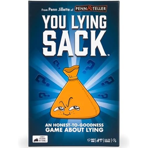 Exploding Kittens You Lying Sack An Honest to Goodness Game About Lying - Outsmart Your Opponents in This Fun Game for Adults Teens & Kids - Fun Family Games Cover