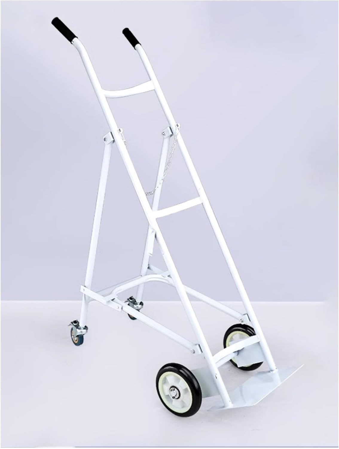 Carrello Pieghevole per bombole di Ossigeno con Ruote, Supporto per bombole di Gas da 40 Litri, deposito Mobile per bombole di Ossigeno, ripiano Fisso Portatile per Un Facile Trasporto, Idea