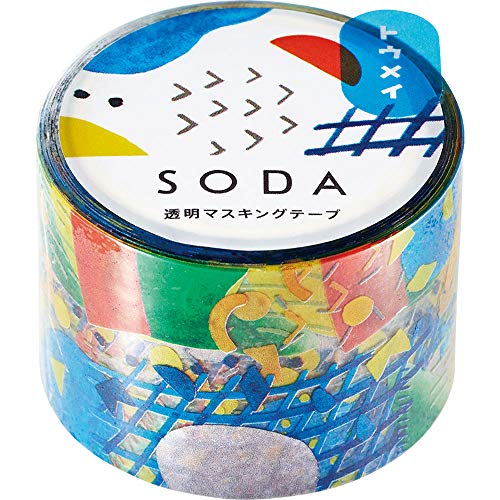 キングジム マスキングテープ SODA 透明 30mm幅×5m パーツ CMT30-008