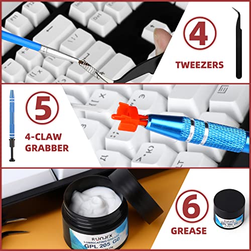 Image of RUNJRX Keyboard Switch Lube Kit GPL 205G0 0.53oz /15g, Switch Opener for Cherry MX TTC Holy Pandas Switch,Switch Lube Tools for Gaming Keyboard