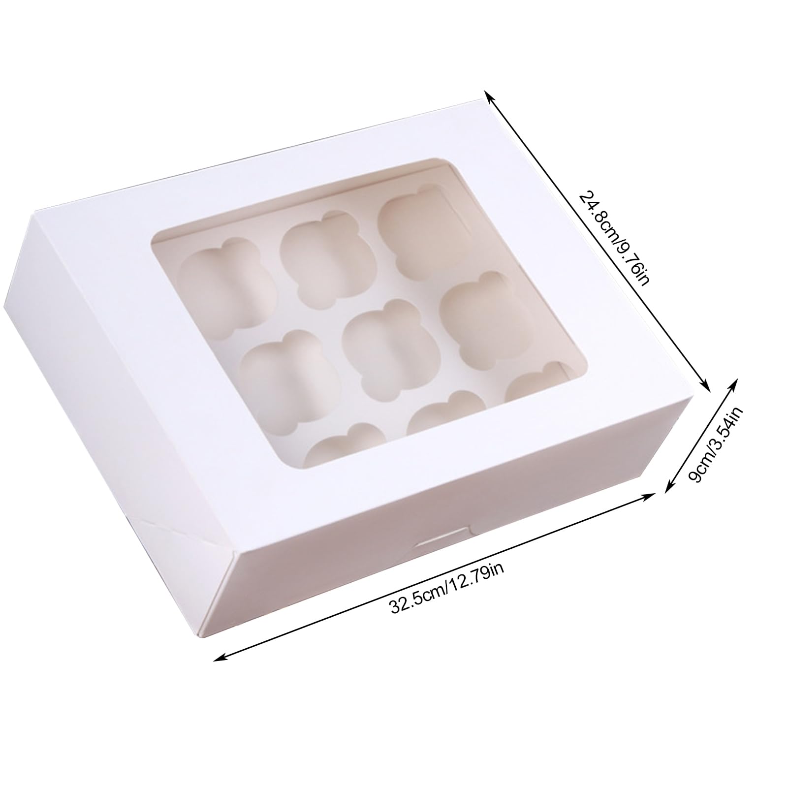 Cajas de panadería, cajas para cupcakes y cupcakes, cajas de papel