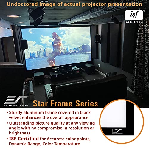 Image of Elite Screens Sable Frame B2, 120-inch 16:9, Fixed Frame 4K Ultra HD Home Theater Projection Projector Screen Kit, SB120WH2