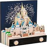 3Dカレンダーメモパッド 2026 デスクカレンダー 3D クリスマスツリー 花の木 パンダ スペースウォーカー カレンダー メモ帳 ライト付き クリエイティブ デスク カレンダー DIY 紙彫刻 アート 学校 クラフト ホーム オフィス用 (シンデレラ城)