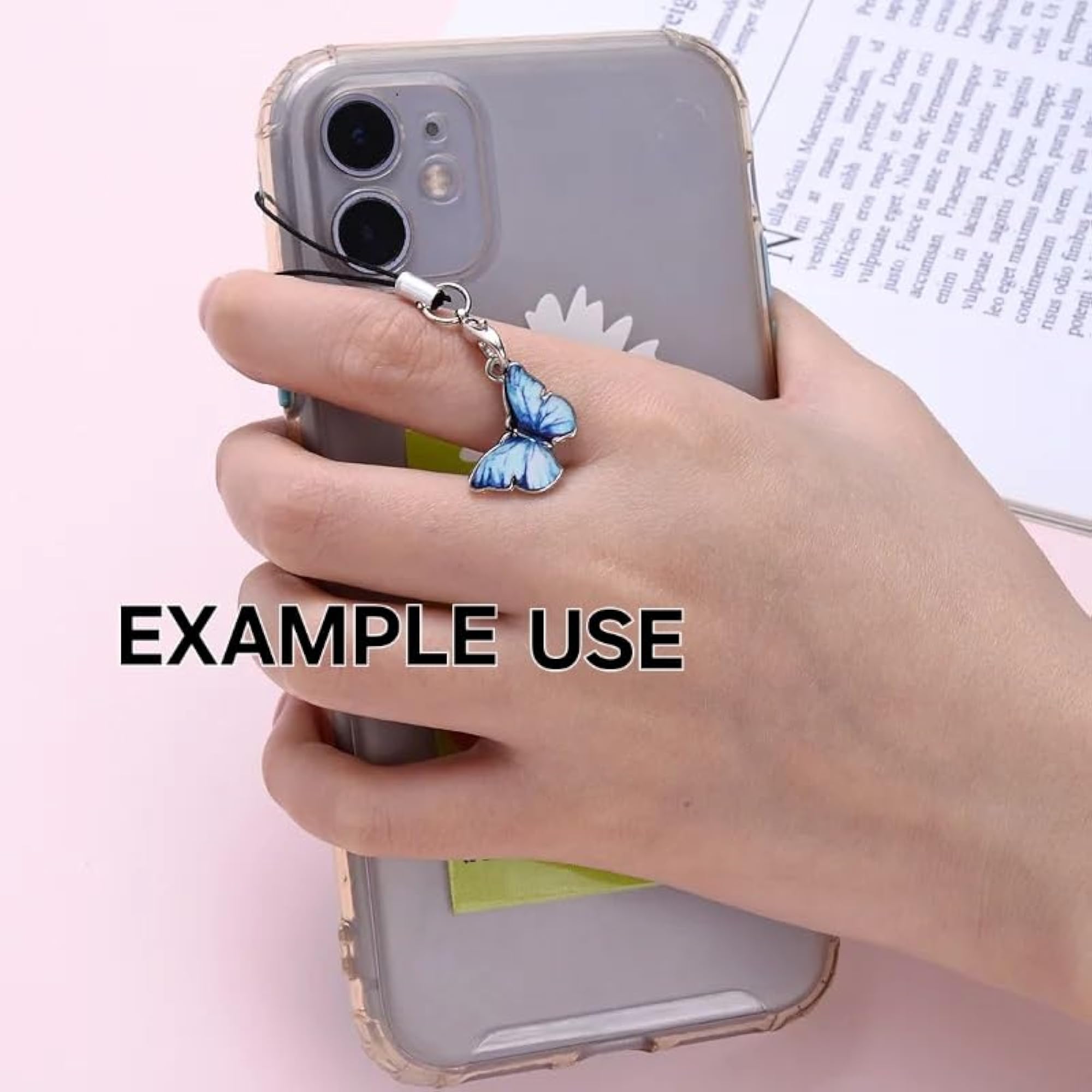 Initial Letter 'V' Phone Charm and Pendant with Cord