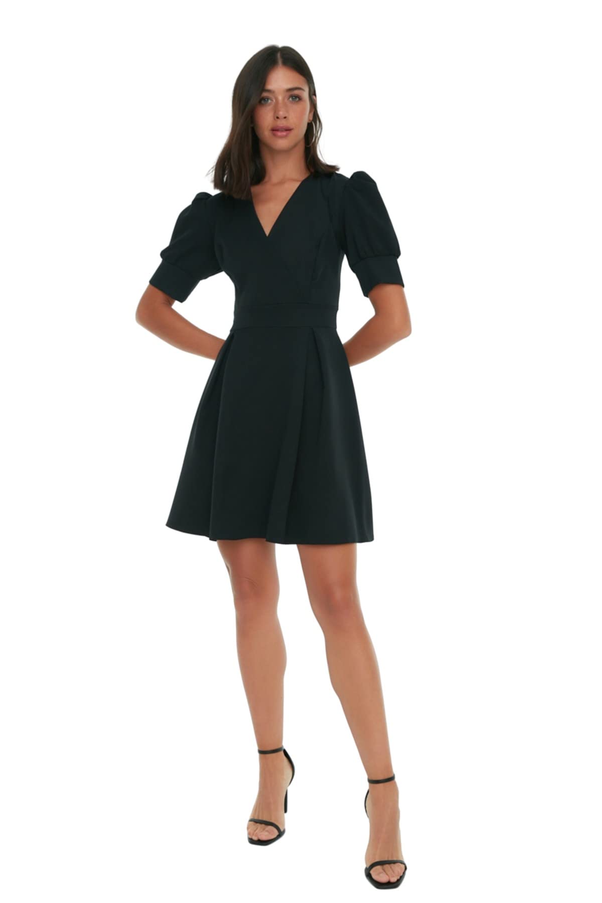 Robe Mini Trapèze En Coton Mercerisé Femme