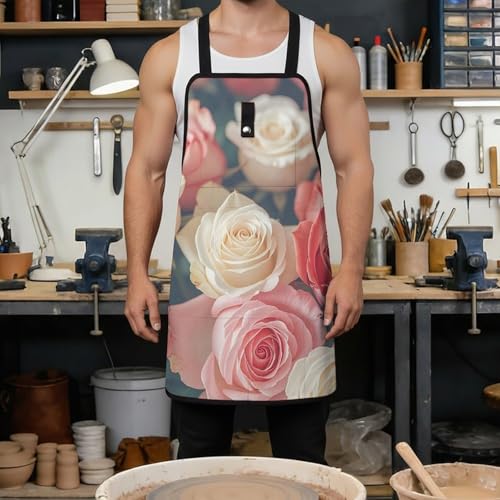 Delantal Soft Color Roses para Hombre y Mujer Ajustable miniatura 4