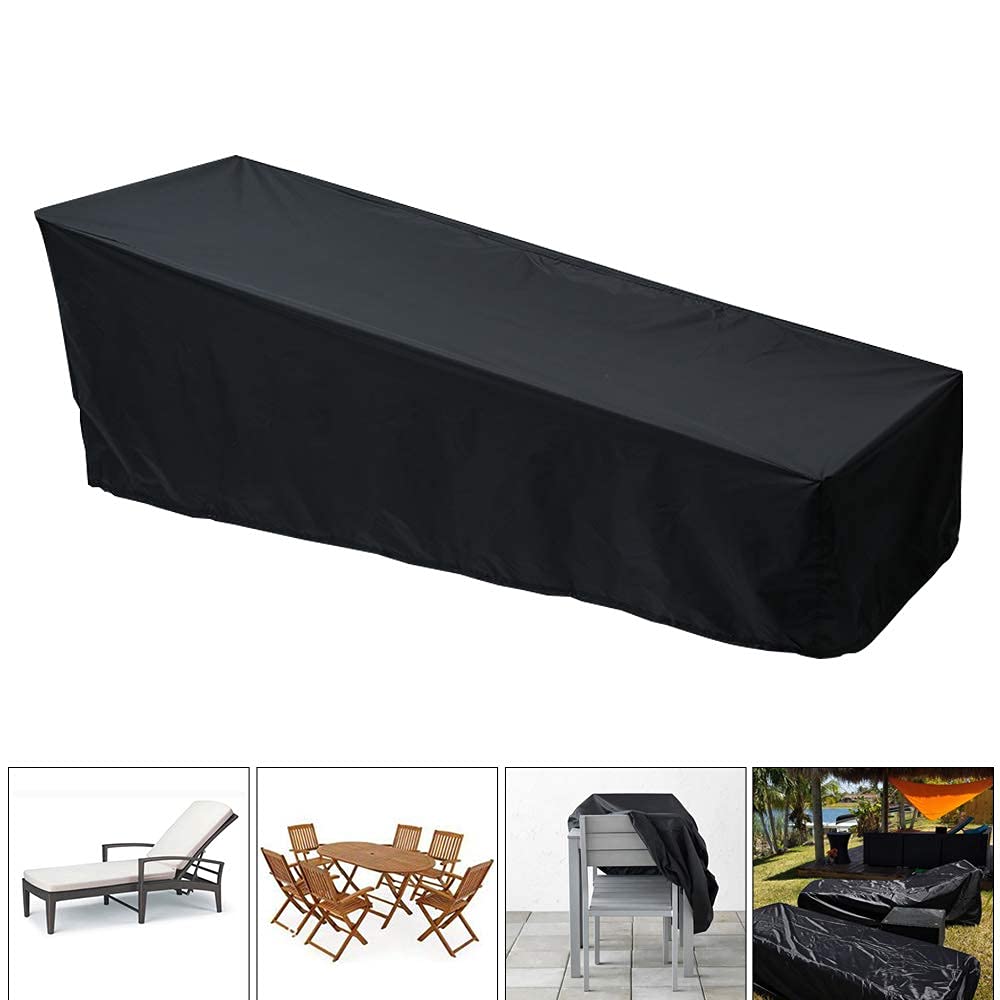 Housses De Bains De Soleil Chaise Longue De Jardin Housse Pour Chaise Longue Jardin. Tissu Oxford 420D.Chaise Longue Housse De Protection Chaise De Jardin Housse Bain De Soleil Extérieur