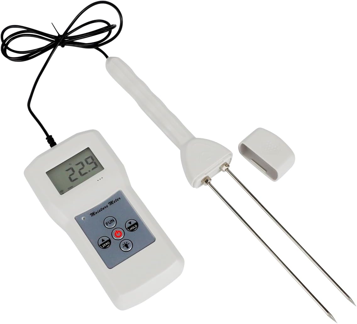 Portable Tobacco Moisture Meter Tester Analyzer For Tobacco Stem Silk Flakes Stalks Tobacco Slices Tobacco Leaves Tobacco Stalks Etc With Split Type 11 Kinds Codes Range 8% To 40%