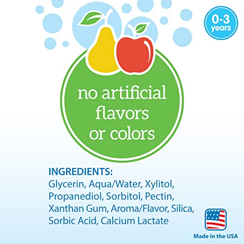 dr brown39s fluoride-free baby toothpaste safe to swallow apple pear 1-pack 14oz40g 0-3 years