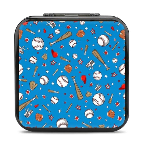 Baseball Sports Game Memory Card Case Compatible with Switch Storage Organizer 24 Micro SD Cartridge Slots Hard Box