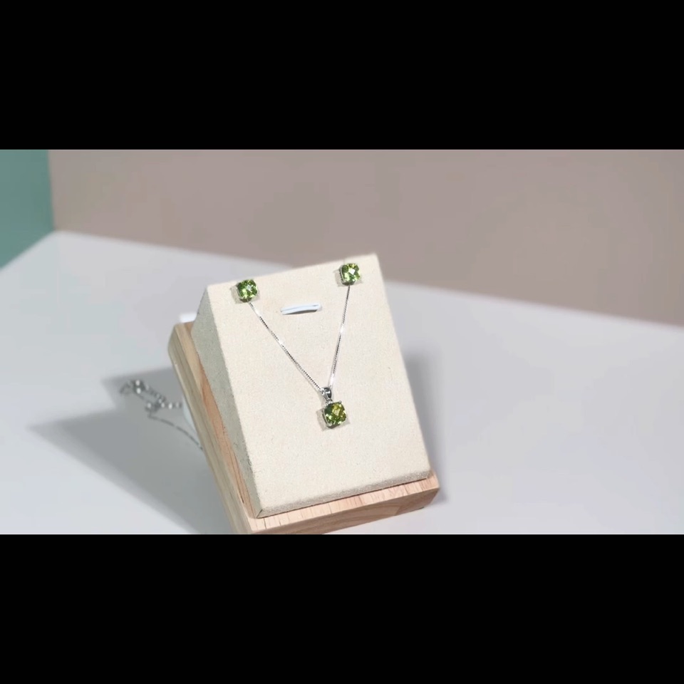Amazon.com: Mints S925 2ct Peridot Jewelry Set Sterling