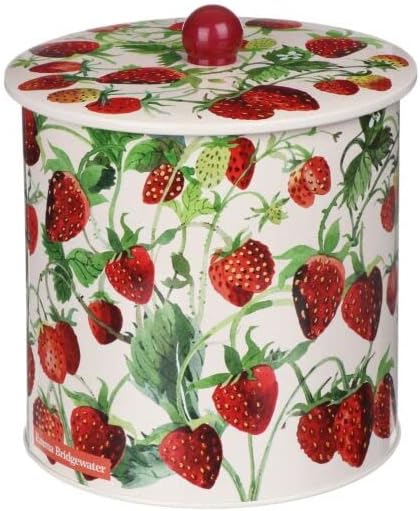 Emma Bridgewater Strawberries Biscuit Barrel Storage Canister Tin Cookie Jar