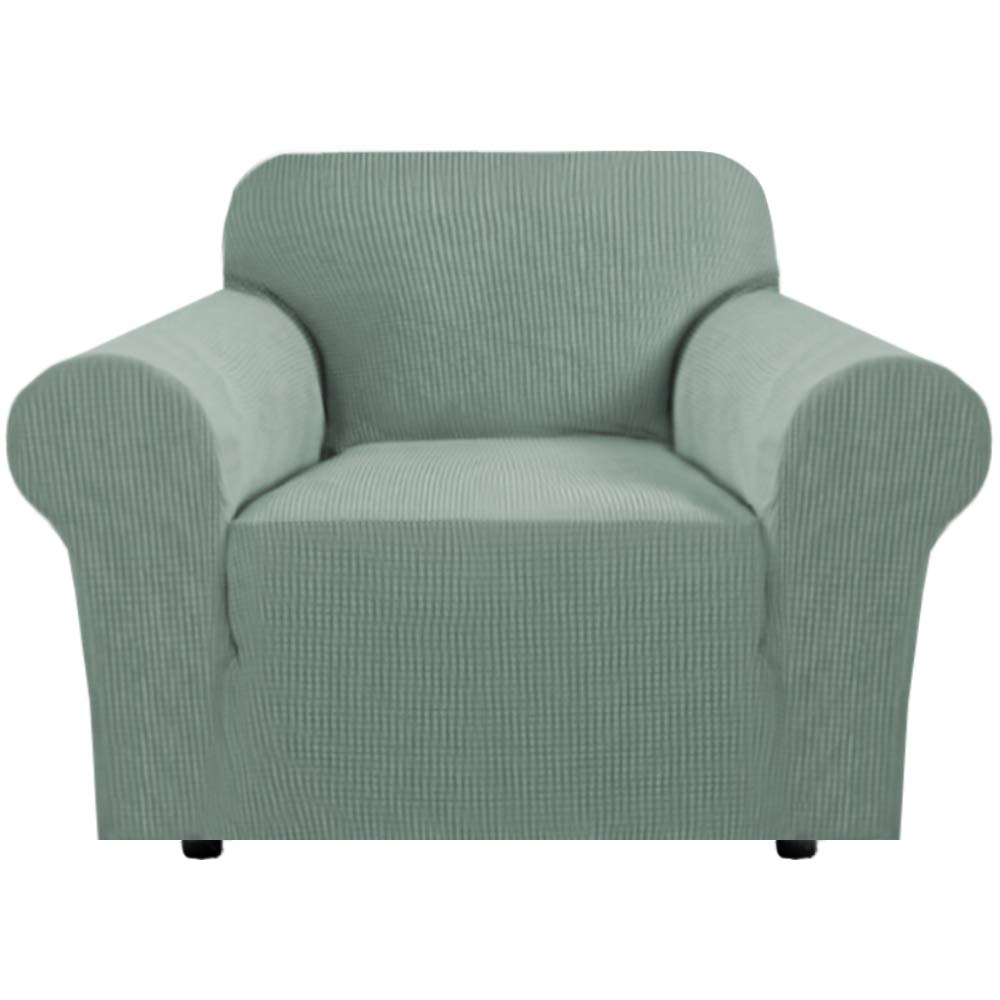 Bellahills Sage Super Stretch Sofa Covers Couch Covers Sofa Slipcovers Furniture Protector For Sofas/Kids/Pets | Form Fitted Jacquard With Elastic Bottom, Thick Soft Non Slip (1 Seater，Sage)