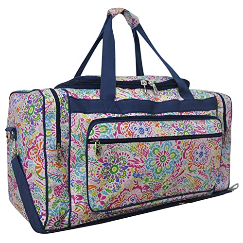 Ngil Canvas 23" Inch Duffle Bag (Floral) #TOP2