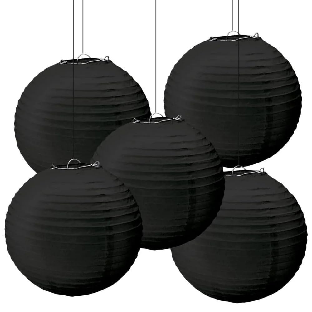 Dazzling Black Mini Hot Stamp Lanterns - 5