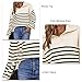 WEYI Striped Top for Women, Sleeve Top, Machine Wash, Loose Style, Color Blocking, Comfortable for Leisure At Home (XL)