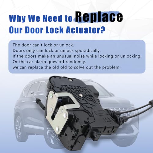 Image of Door Lock Actuator Front Left Driver Side Compatible with 2010-2012 Hyundai Santa Fe Door Latch Replacement 81310-0W000 813100W000