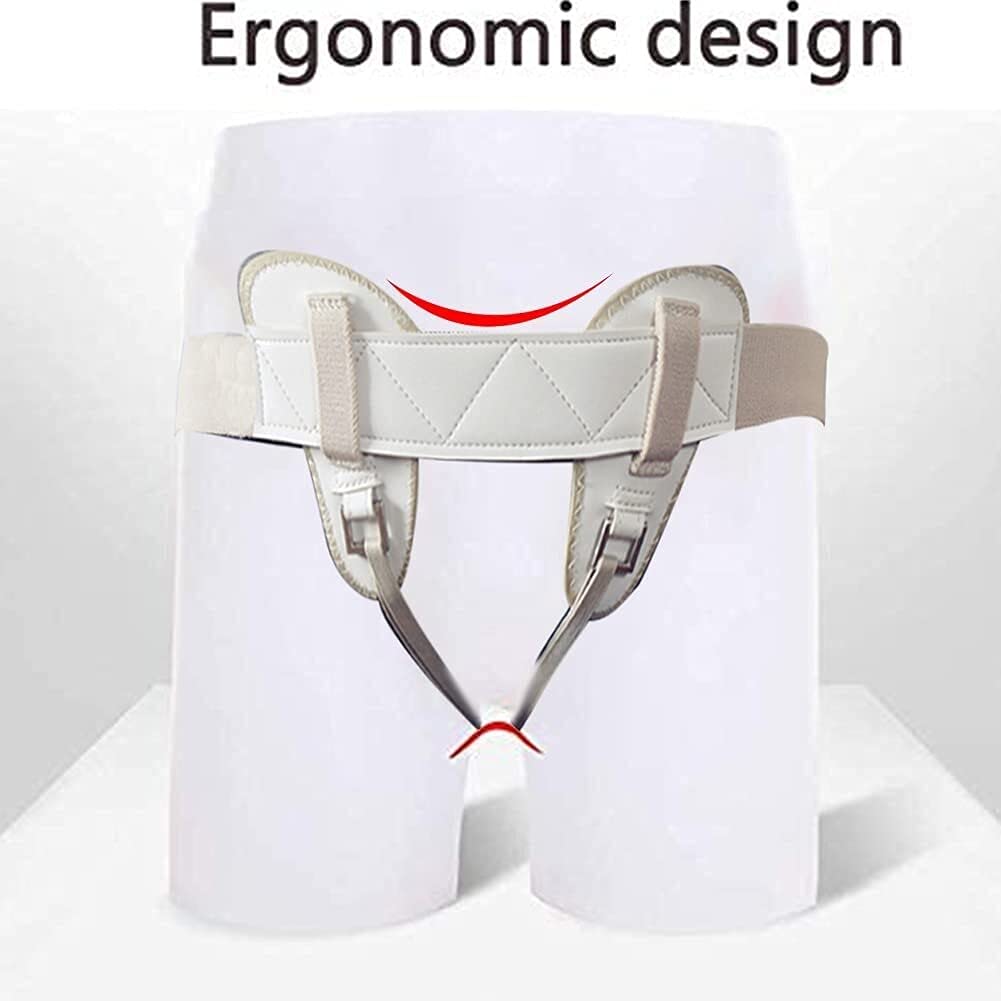 Cinturón para Hernia - Braguero de Soporte para Hernia para Hernia inguinal Simple o Doble o Deportiva - Cinturón de Soporte para Hernia inguinal - Dos Almohadillas de compresión extraíbles