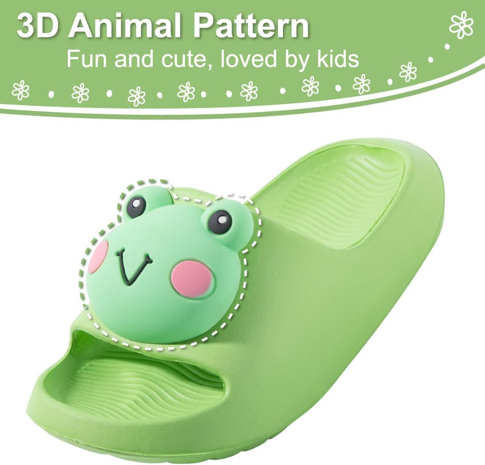 Fiedaz Kids Slides for Girls Boys Toddler Cloud Slides Animal Quick Drying Beach Slides Toddler Pool Shower Flip Flops Slippers - Image 2