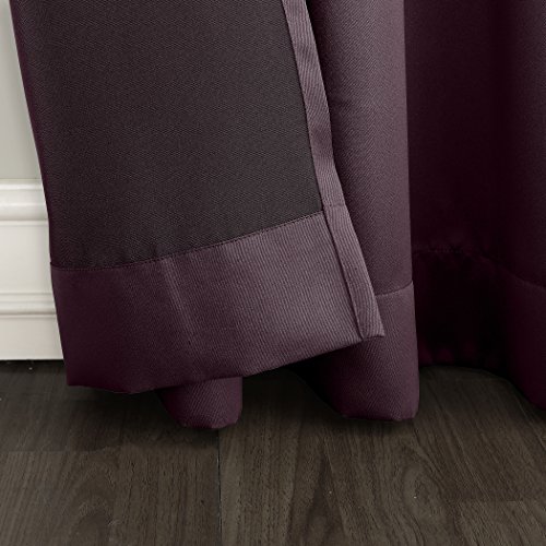 Sun Zero Barrow 2-Pack Energy Saving Grommet Curtain Panel Pair, Plum Purple, 54" W x 54" L (2 Panels) by Sun Zero - Image 3